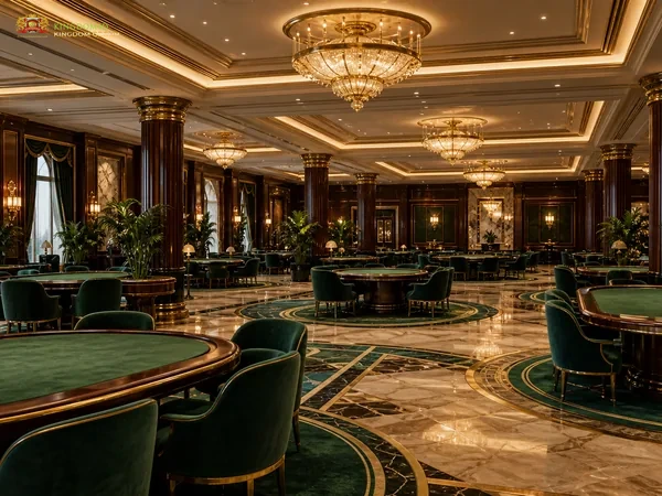 Suasana permainan poker yang tenang dan fokus